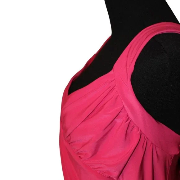 HOT PINK Fushia Raspberry Torrid Plus Size 5 Back Strappy Summer Shirt - EUC - Picture 6 of 12